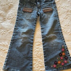 Route 66 Blue Embroidered Flare Jeans